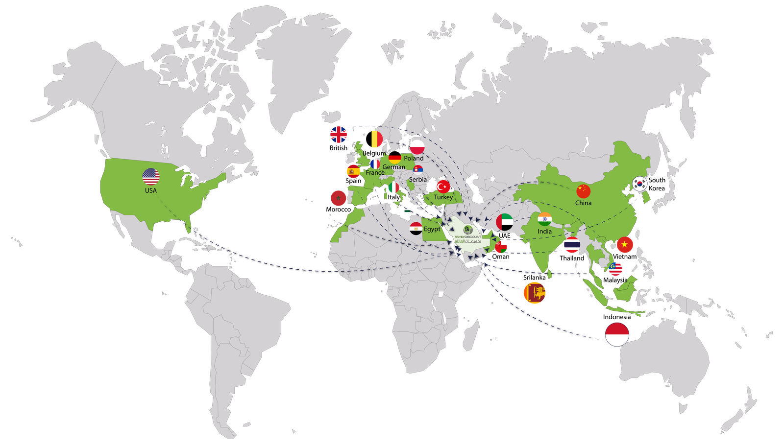 Global Sourcing Operations Map